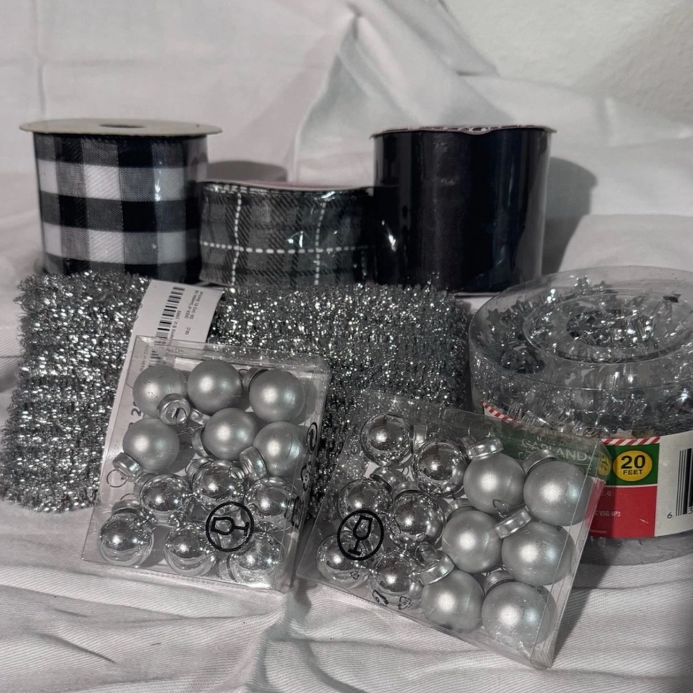 Home Party Decoration craft holiday gift wrap ribbon bundle lot NWT